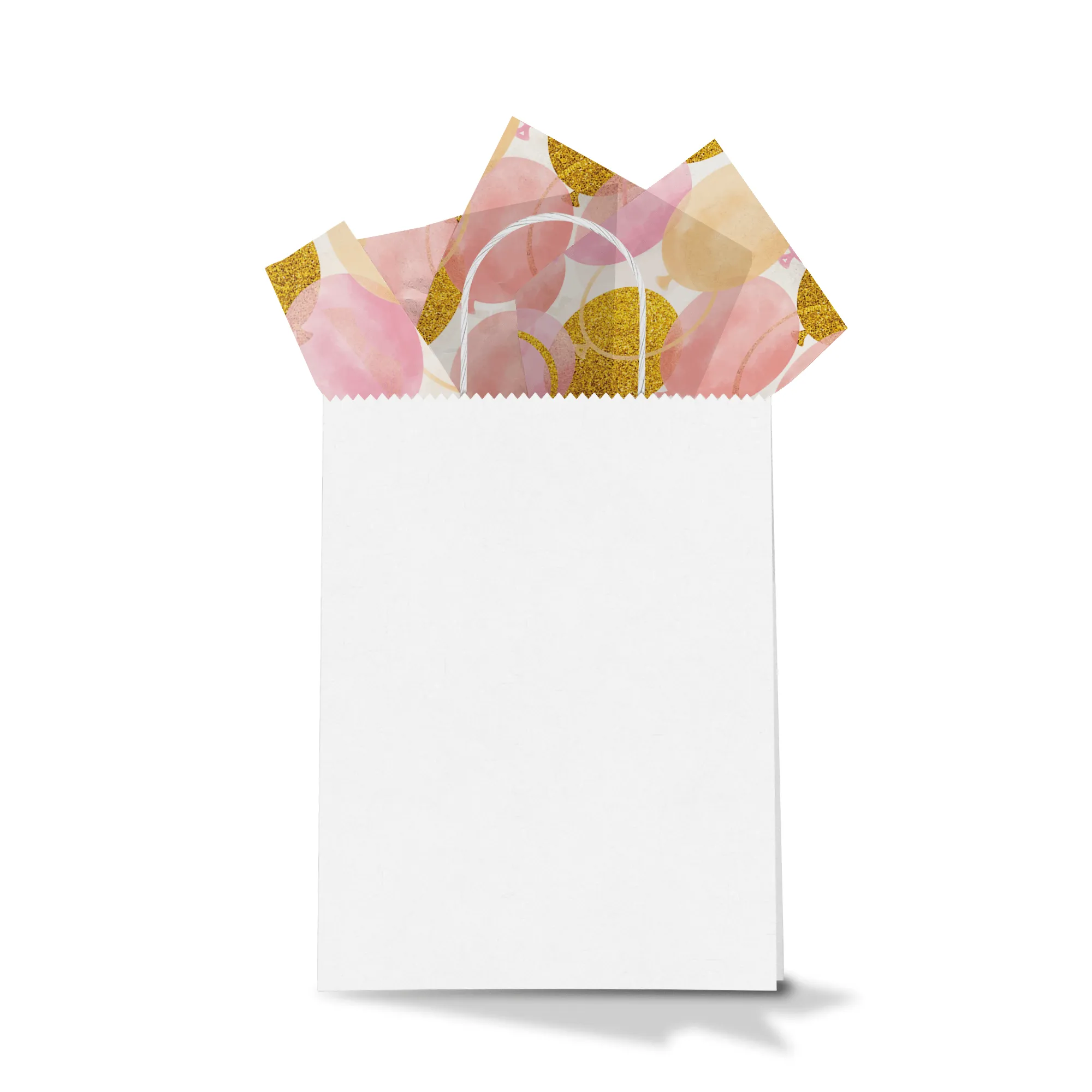 Pink and Gold Balloons Tissue Paper