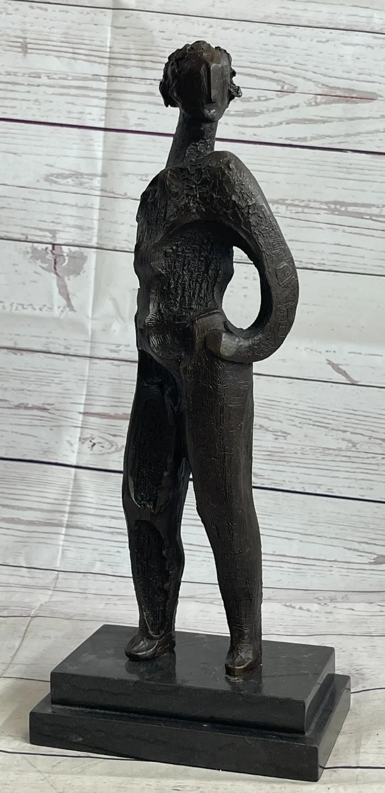 Salvador Dali Modern Art Resting Girl Bronze Bust Statue Sculpture Figure Decor
