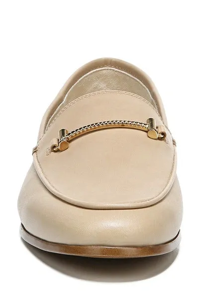 Sam Edelman Lior Beige Almond Toe Slip On Stacked Heel Classic Fashion Loafers