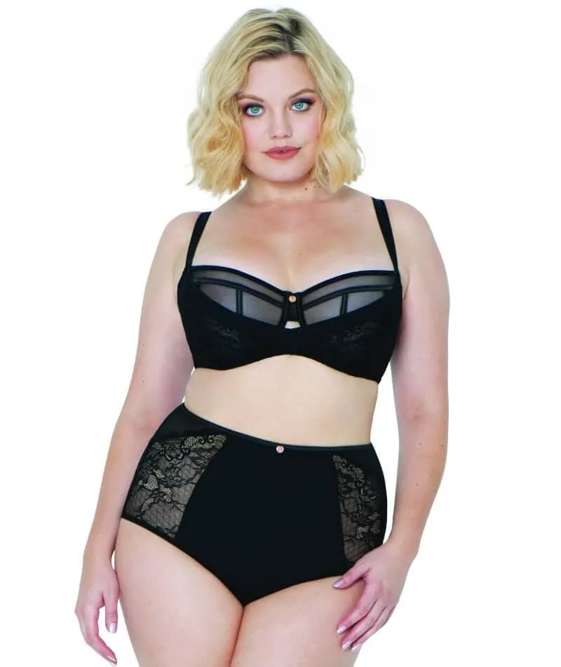 Scantilly Peek-A-Boo Lace Bra - Black