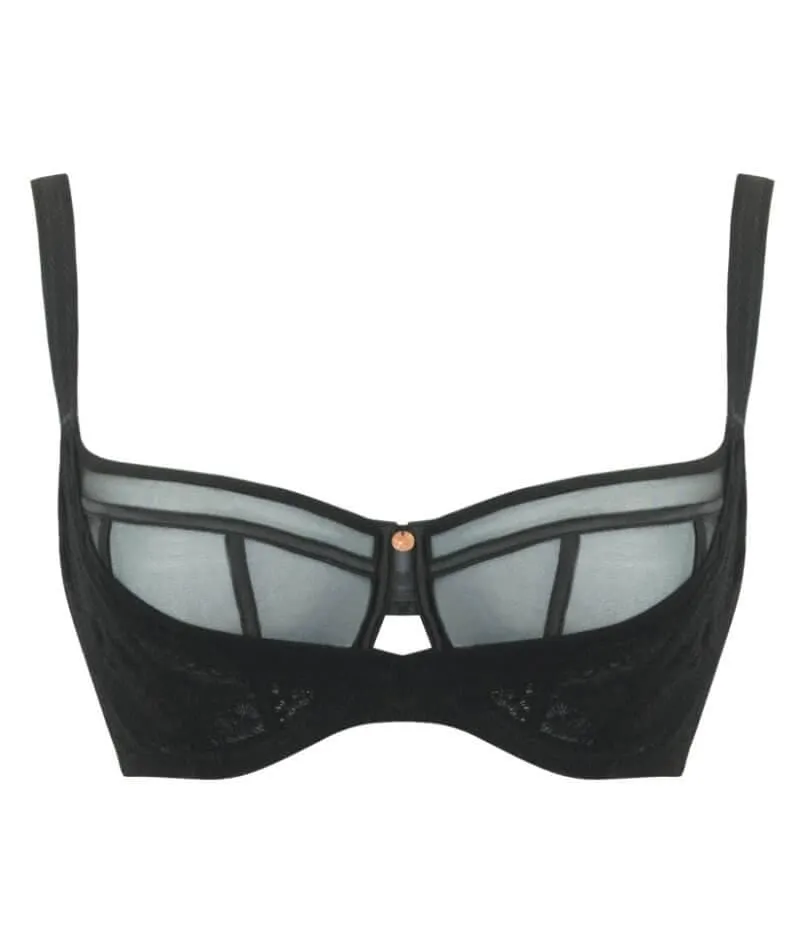 Scantilly Peek-A-Boo Lace Bra - Black