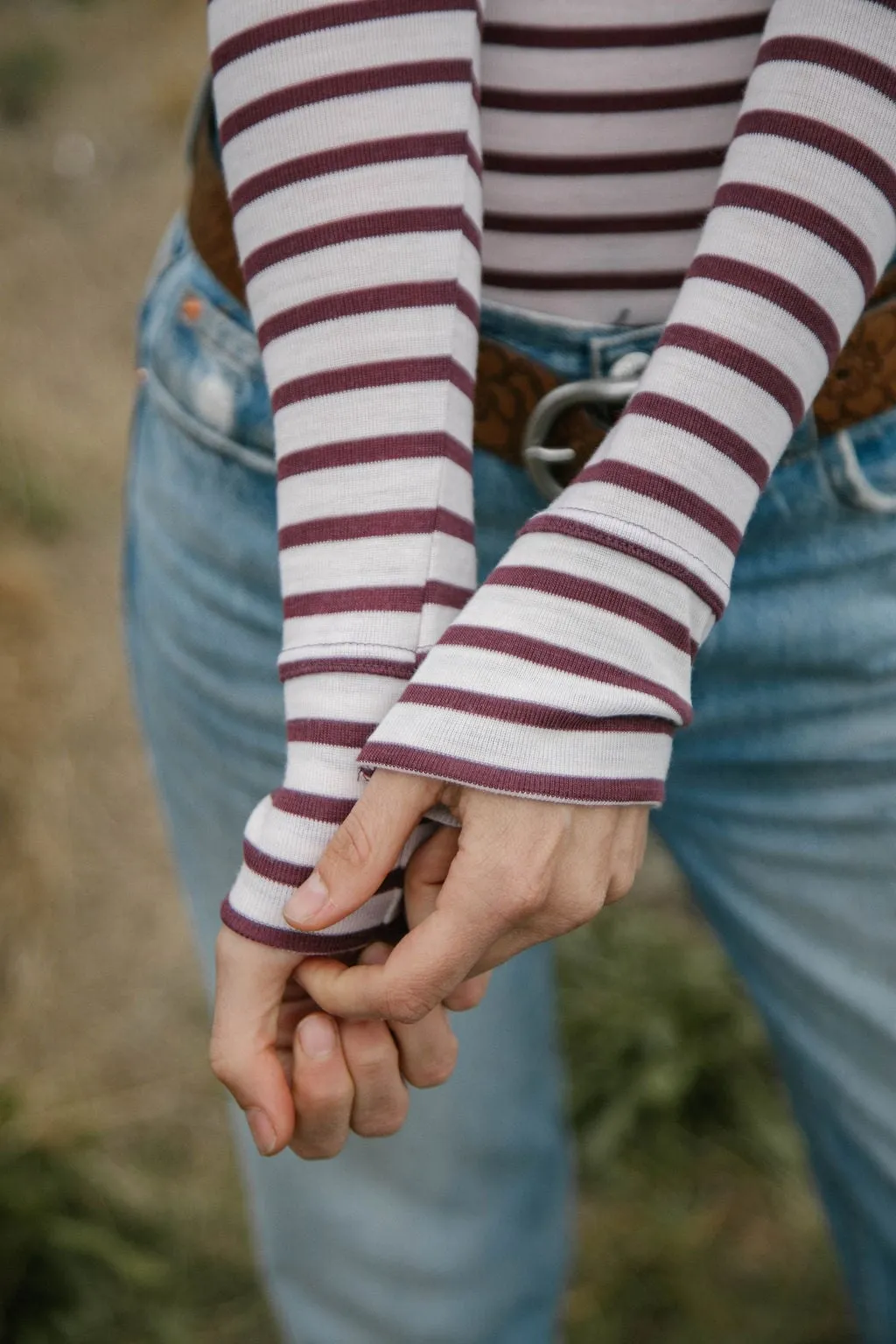 Scoop Top in Stripes