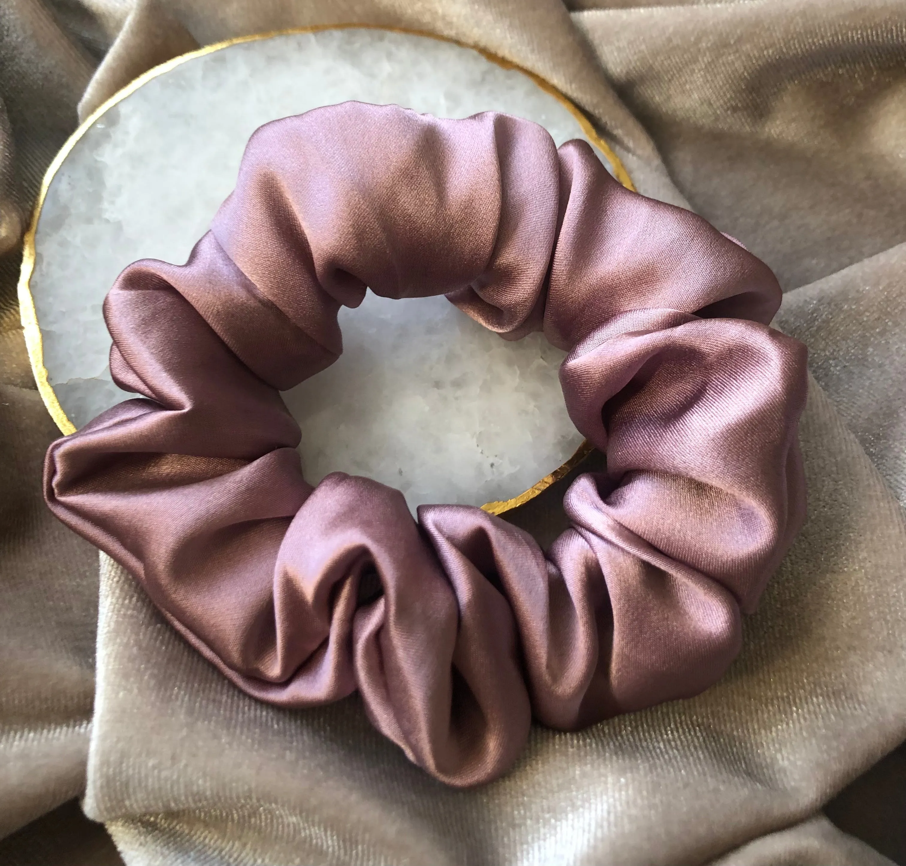Set of 2 Classic Mulberry Silk Scrunchies