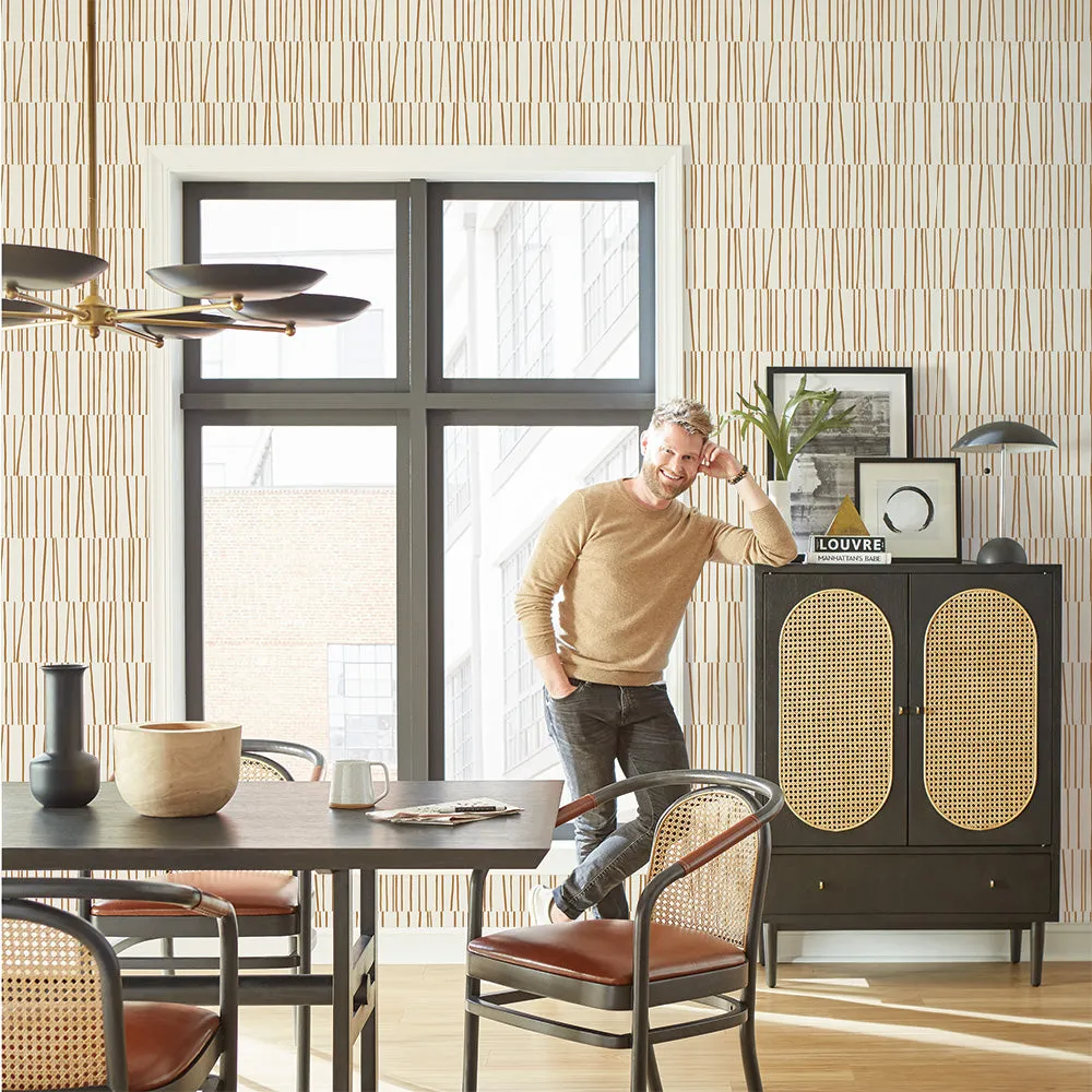 Shift Peel and Stick Wallpaper By Bobby Berk