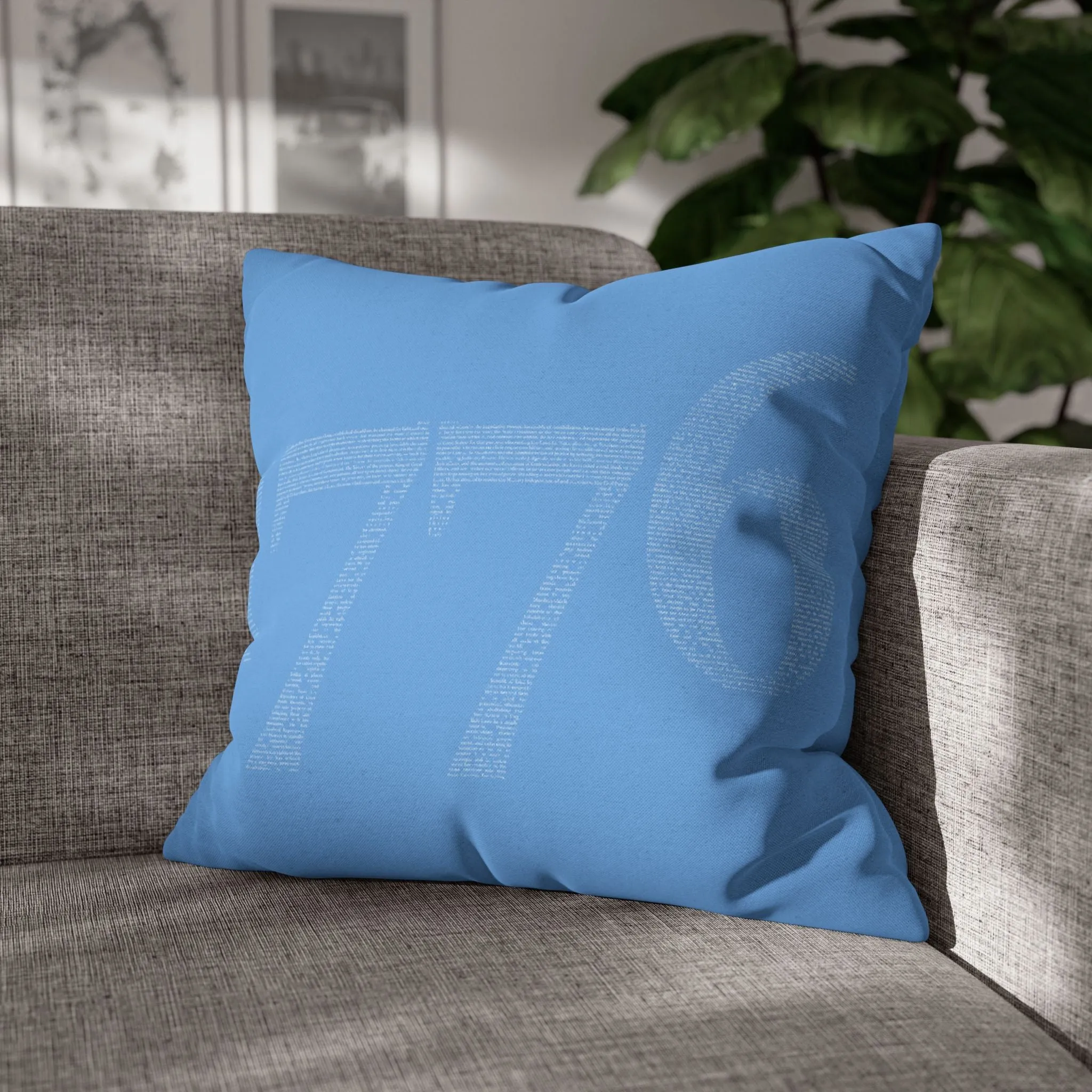 Spun Polyester Square Pillowcase