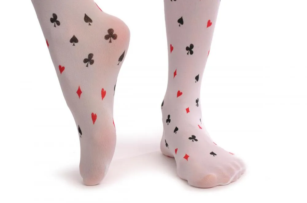 White With Poker Prints