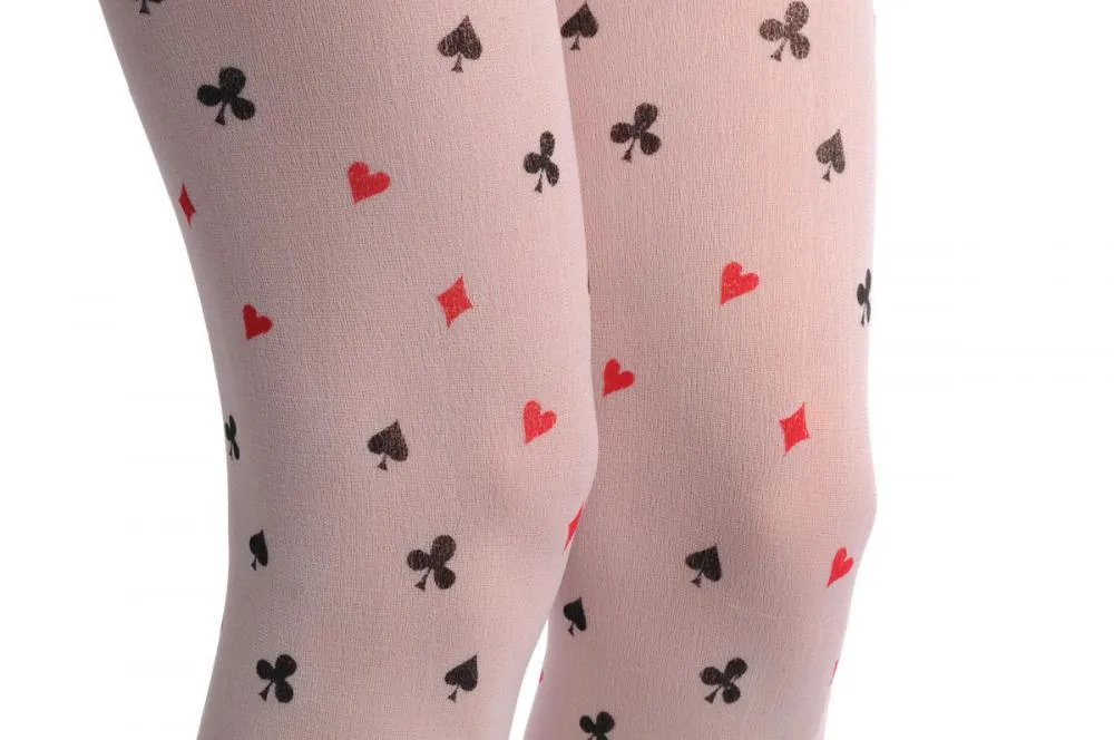 White With Poker Prints