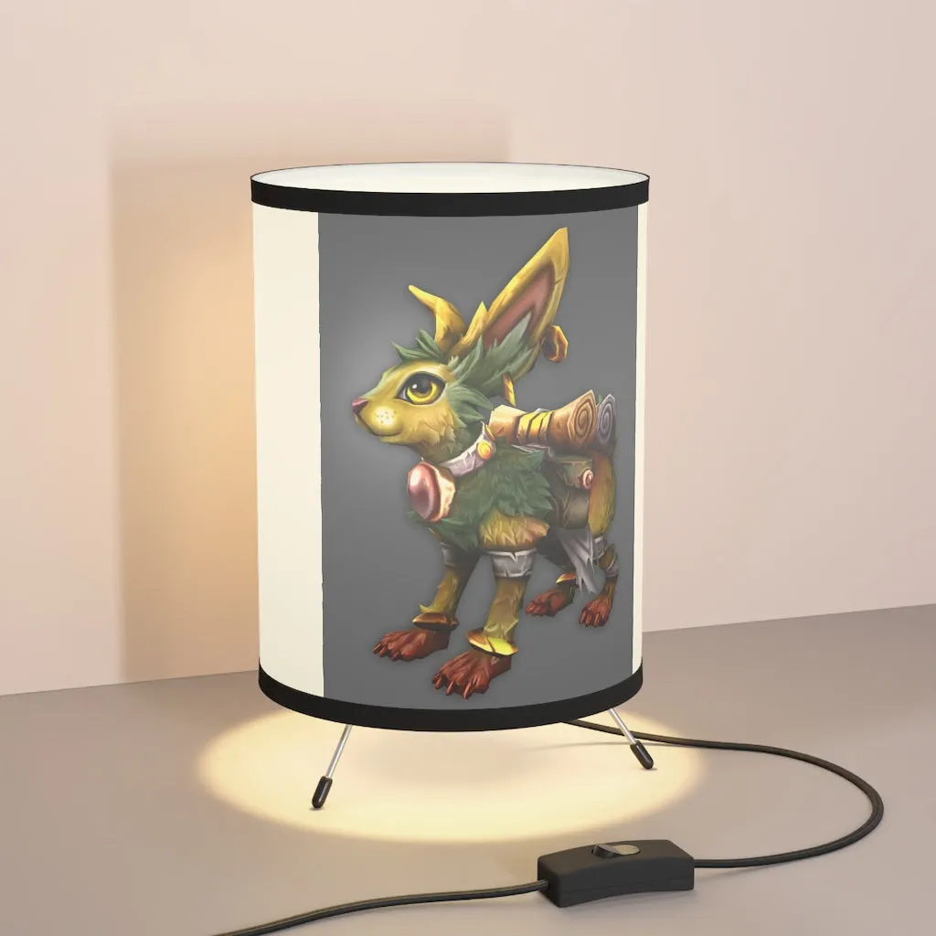 Yellow Amara Tripod Lamp with High-Res Printed Shade, US/CA plug
