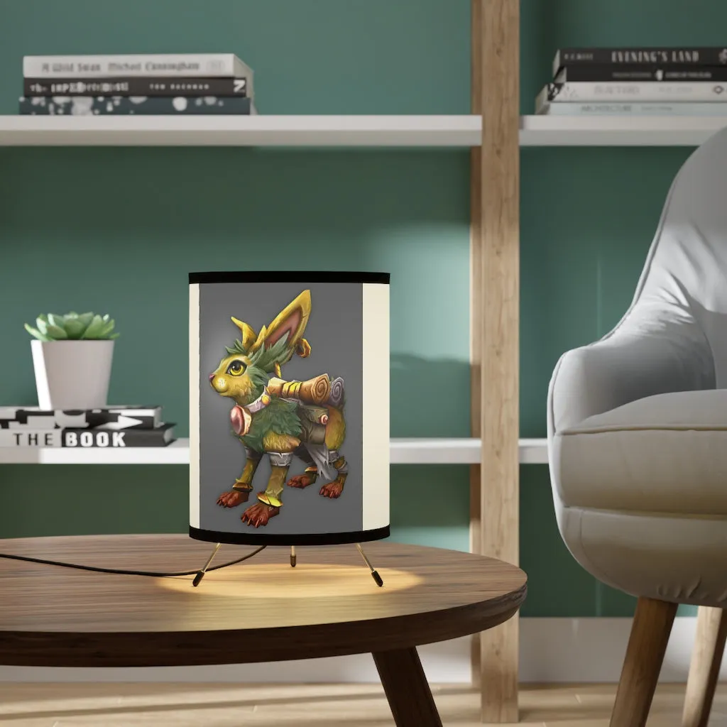 Yellow Amara Tripod Lamp with High-Res Printed Shade, US/CA plug